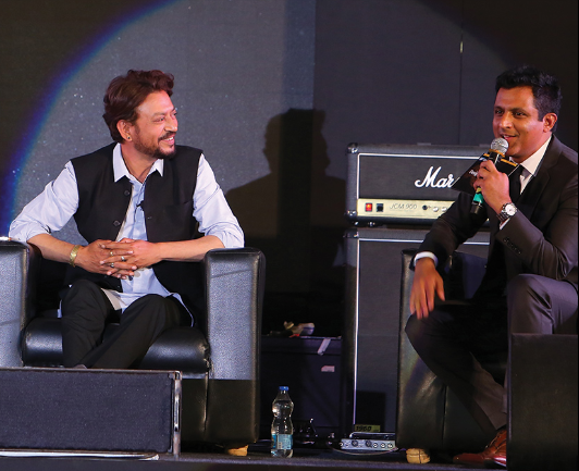 Riaz Basha in conversation with Irrfan Khan